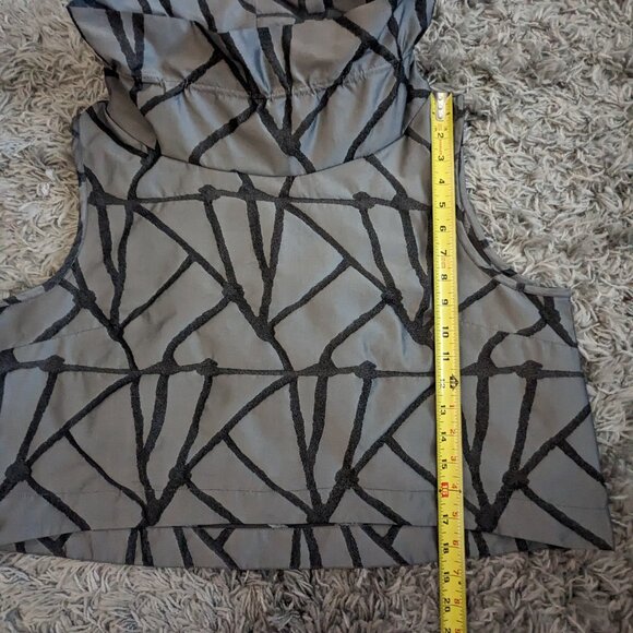 Comfy USA Geometric Abstract Wire Neck Cowl Neck Sleeveless Top - Picture 6 of 6